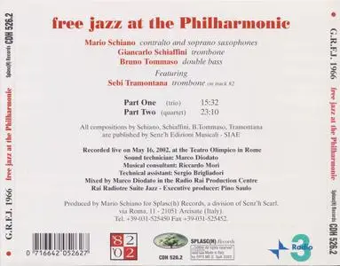Gruppo Romano Free Jazz 1966 - Free Jazz At The Philharmonic (2002)