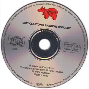 Eric Clapton - Eric Clapton's Rainbow Concert (1973) [1987, RSO Records, 831 320-2]