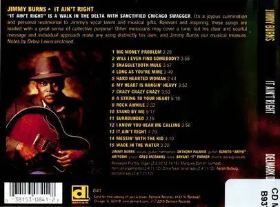 Jimmy Burns - It Ain't Right (2015) {Delmark Records DE 841}