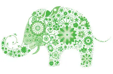 Vector elephant pattern