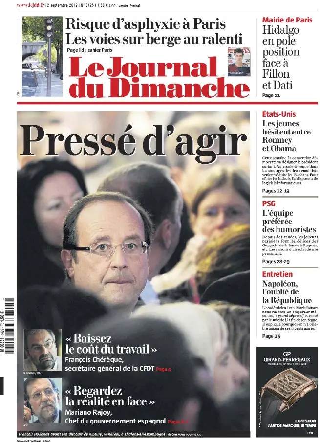 Le Journal du Dimanche - 2 Septembre 2012