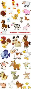 Vectors - Various Cartoon Pets