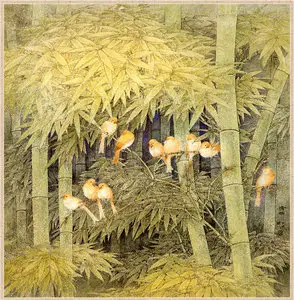 Birds nature painting
