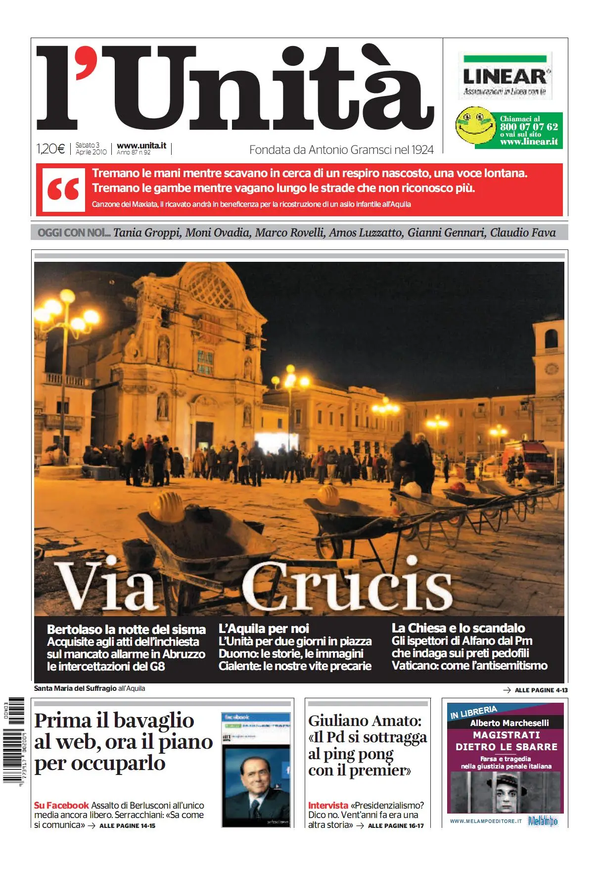 L UNITA DEL 02  03  04 APRILE 2010