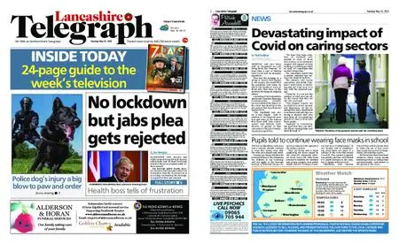 Lancashire Telegraph (Burnley, Pendle, Rossendale) – May 15, 2021