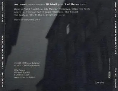 Paul Motian - I Have The Room Above Her (2005) {ECM 1902}