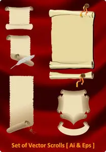 Vector Set of Scrolls Paper