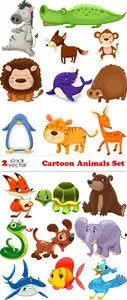 Vectors - Cartoon Animals Set