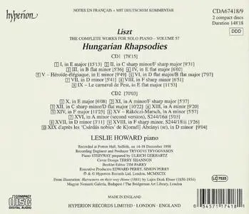 Leslie Howard - Liszt: Hungarian Rhapsodies (1999)