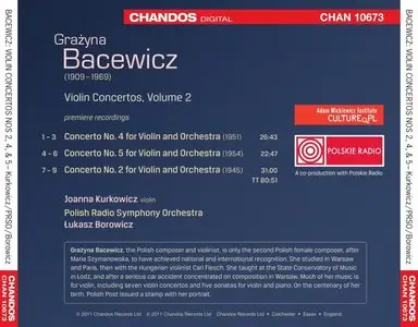 Grazyna Bacewicz - Violin Concertos Nos. 2, 4, 5