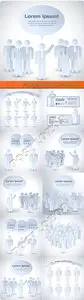 Social group of people cloud speech vector 