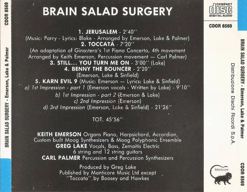 Brain 91. Surgery Brain Salad Emerson, Lake Palmer 1973 Emerson. Emerson Palmer Brain Salad. Brain Salad Surgery. Brain Salad Surgery группы Emerson.
