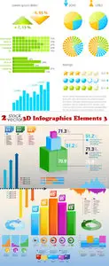 Vectors - 3D Infographics Elements 3