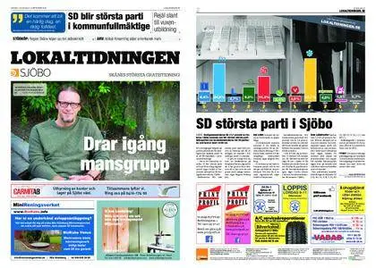 Lokaltidningen Sjöbo – 15 september 2018