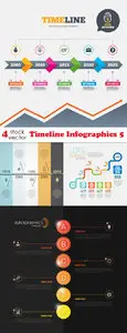 Vectors - Timeline Infographics 5