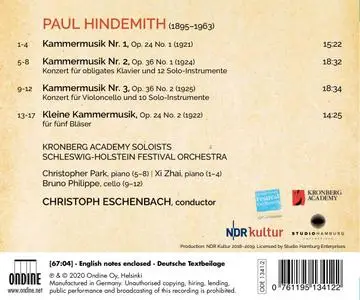 Christoph Eschenbach, Kronberg Academy Soloists, Schleswig-Holstein Festival Orchestra - Hindemith: Kammermusik, Vol.1 (2020)