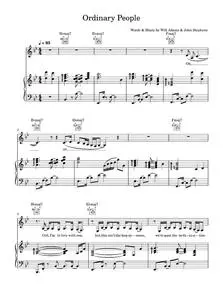 Ordinary people - John Legend (Piano-Vocal-Guitar (Piano Accompaniment))