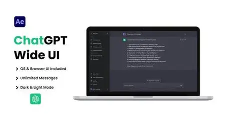 ChatGPT AI Chatbot Wide UI 47068299