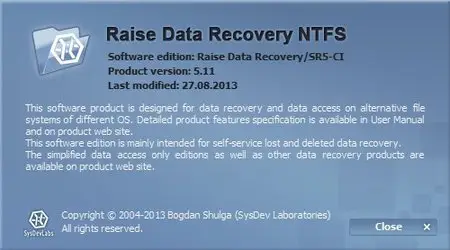 Raise Data Recovery for FAT/NTFS 5.11