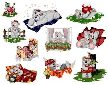 Nice Teddy Bears - Clipart for Photoshop 