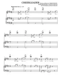 Cheerleader - Omi, Pentatonix (Piano-Vocal-Guitar)