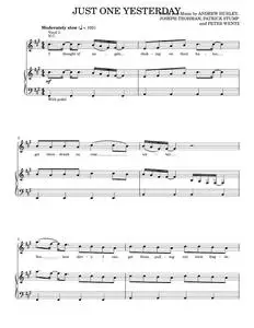 Just one yesterday - Fall Out Boy (Piano-Vocal-Guitar)