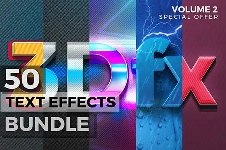 CreativeMarket - 50 Text Effects Bundle