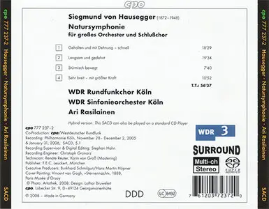 Siegmund von Hausegger - Rasilainen - Natursymphonie für großes Orchester und Schlußchor (2009) {Hybrid-SACD // EAC Rip}