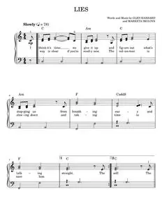 Lies - Glen Hansard, Marketa Irglova, Once Movie, The Swell Season (Easy Piano)