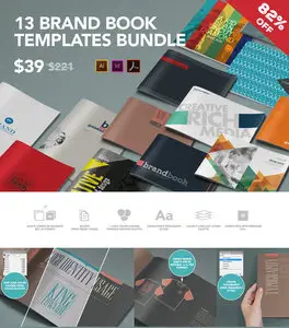 CreativeMarket - 13 Brand Guidelines Templates Bundle