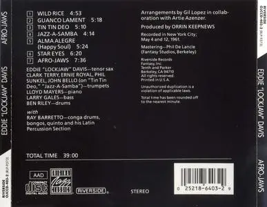 Eddie "Lockjaw" Davis - Afro-Jaws (1961) {Riverside OJCCD-403-2 rel 1991}