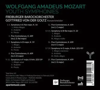 Gottfried von der Goltz, Freiburger Barockorchester - Mozart: Youth Symphonies (2019)