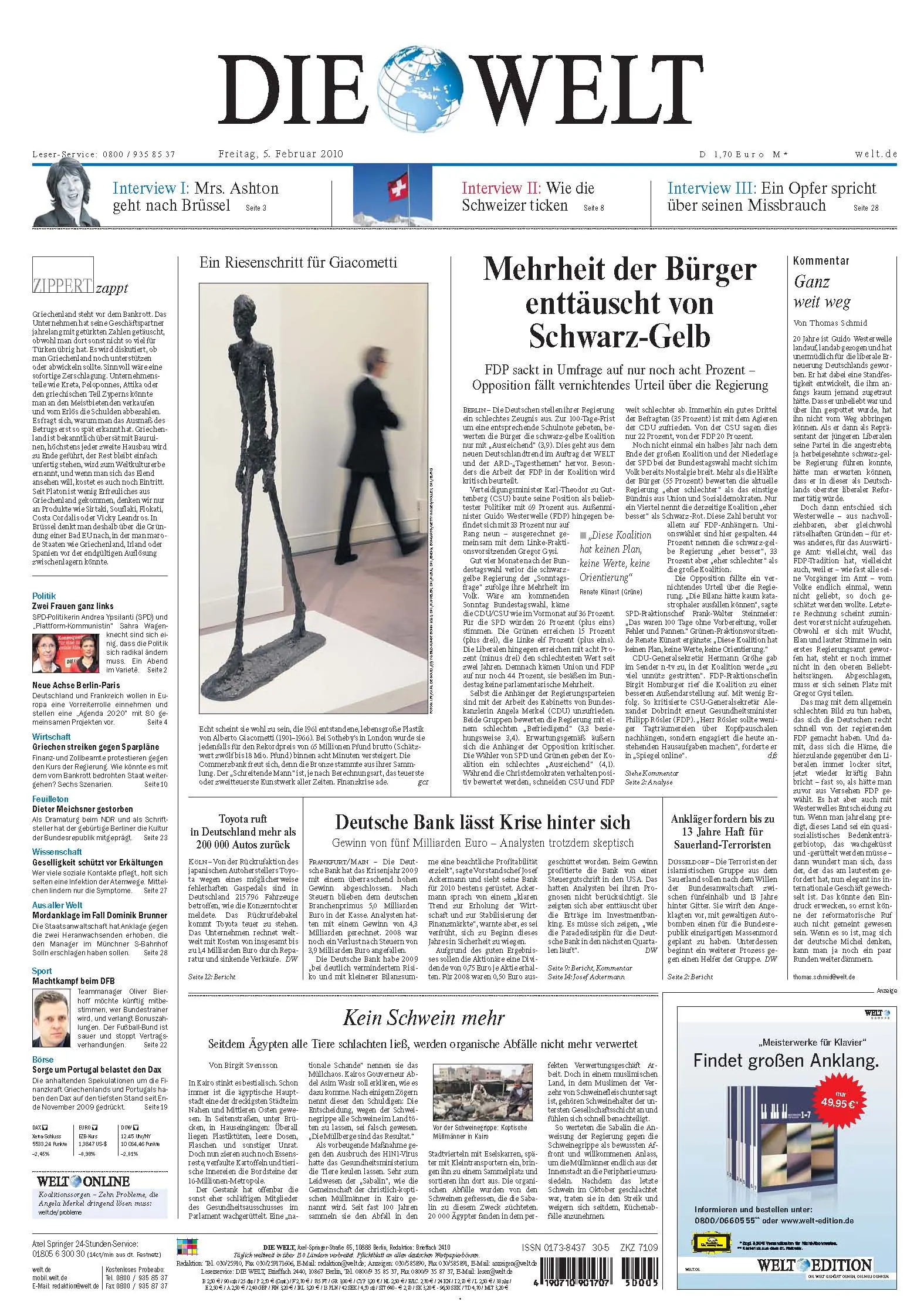Die Welt vom 5. Februar 2010