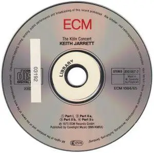 Keith Jarrett - The Köln Concert (1975) {ECM 1064/65}