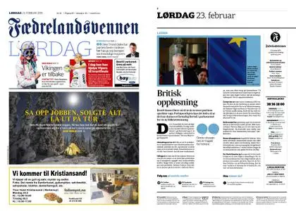Fædrelandsvennen – 23. februar 2019