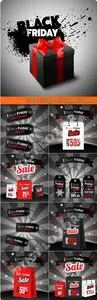 Black Friday advertising poster vector