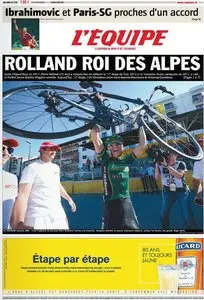 L'Equipe Edition du Vendredi 13 Juillet 2012