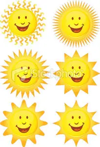 Vector Glowing Sun Collection