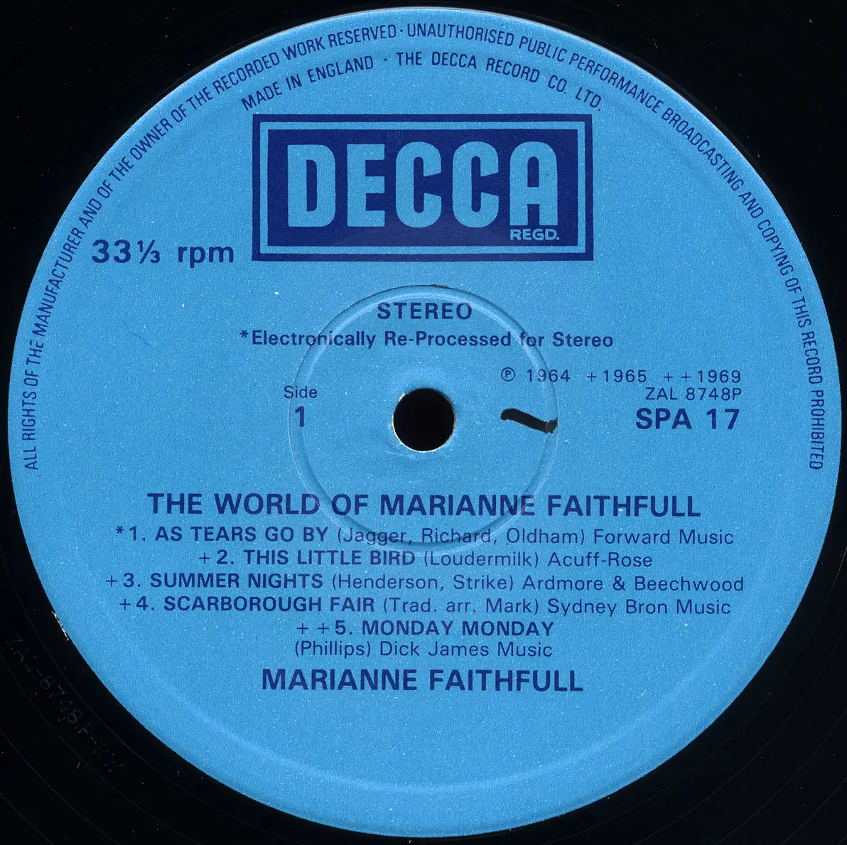 Marianne Faithfull - The World of Marianne Faithfull (1969) 24-bit/96kHz Vinyl Rip