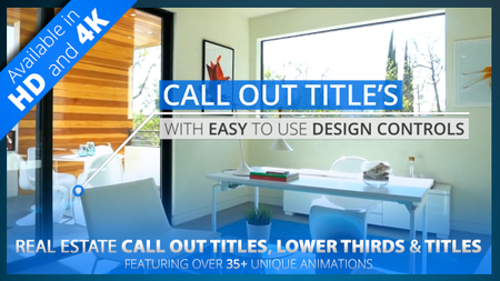 Real Estate Call Out Titles, Lower Thirds & Title Pack - HD/4K - Project for After Effects (VideoHive)