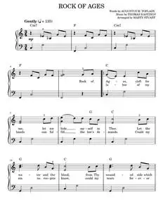 Rock Of Ages - Amazing Grace Movie, David Crowder (Easy Piano)