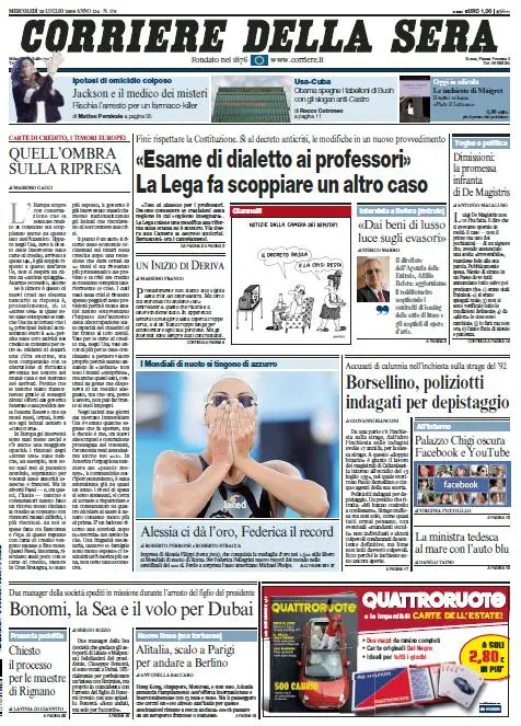 Il Corriere della Sera (29-07-09)