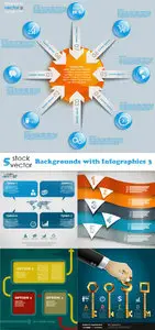 Vectors - Backgrounds with Infographics 3