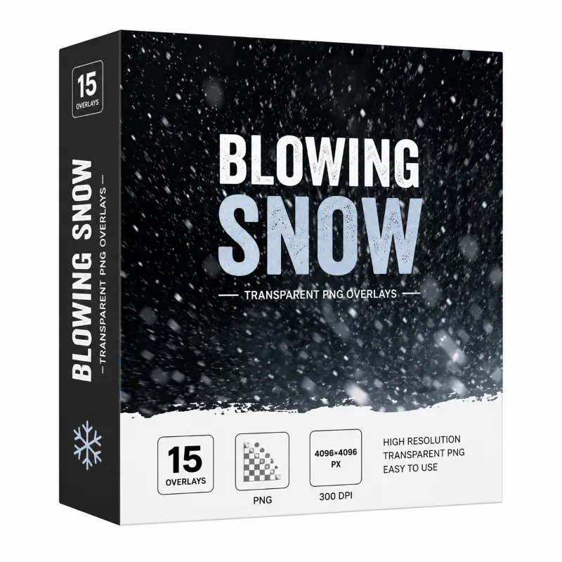 Blowing snow Transparent png photoshop overlays