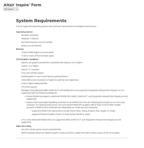 Altair Inspire Form 2025.0