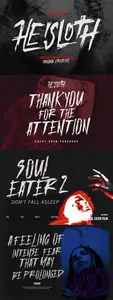 Heisloth Handmade Horor Brush Font 3KEXQ9V