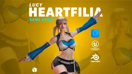 Artstation - Lucy Heartfilia  UE5  Blender 3D Rigged Low-poly 3D model