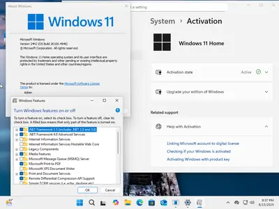 Windows 11 AIO 16in1 24H2 Build 26100.4946 (No TPM Required) Preactivated August 2025