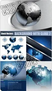 Background with globe 2 - Stock Vector