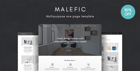 ThemeForest - Malefic v1.0.1 - Multipurpose One Page HTML5 Template - 19732188